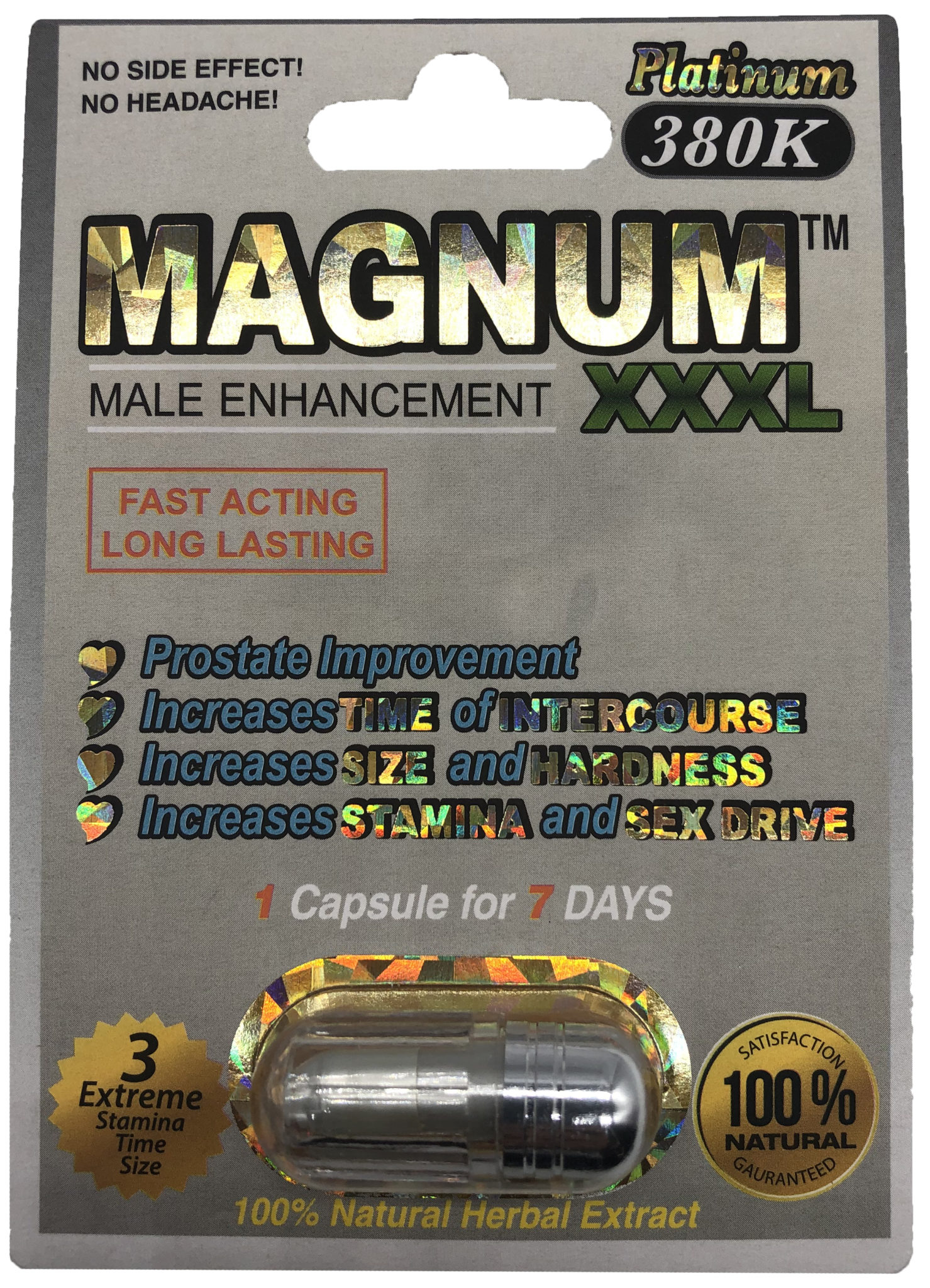 Magnum Platinum 380k Xxxl Male Sexual Supplement Enhancement Pill Enhanceme 0239